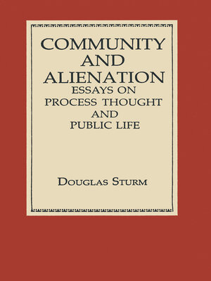 cover image of Community and Alienation